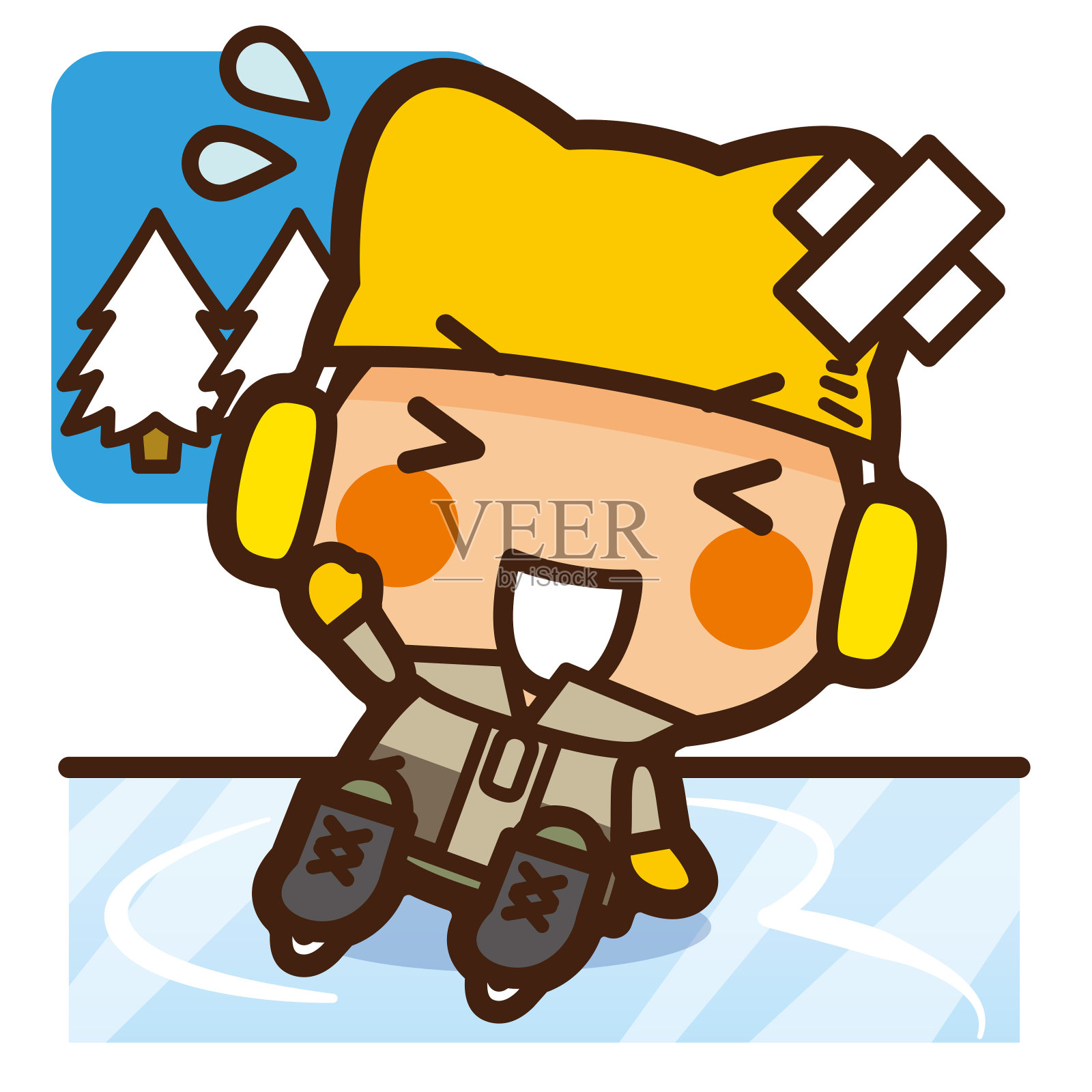 学校的孩子/溜冰设计元素图片