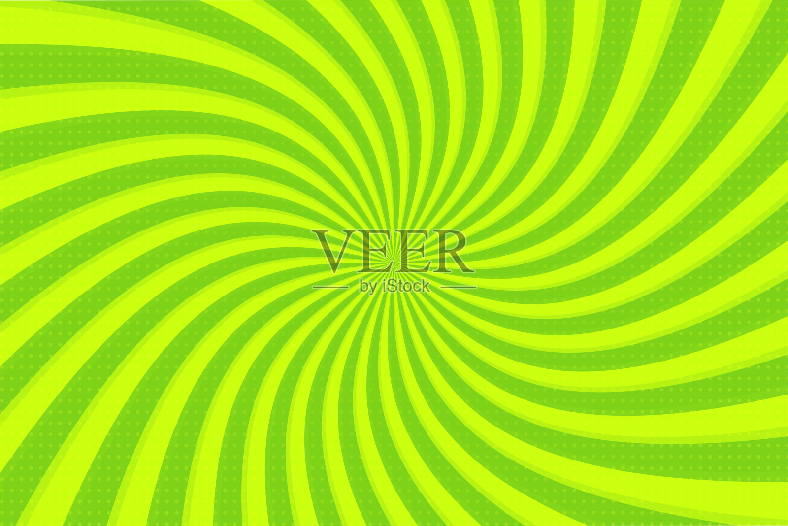 绿色光背景。矢量绿圈辐射，看起来很漂亮。插画图片素材