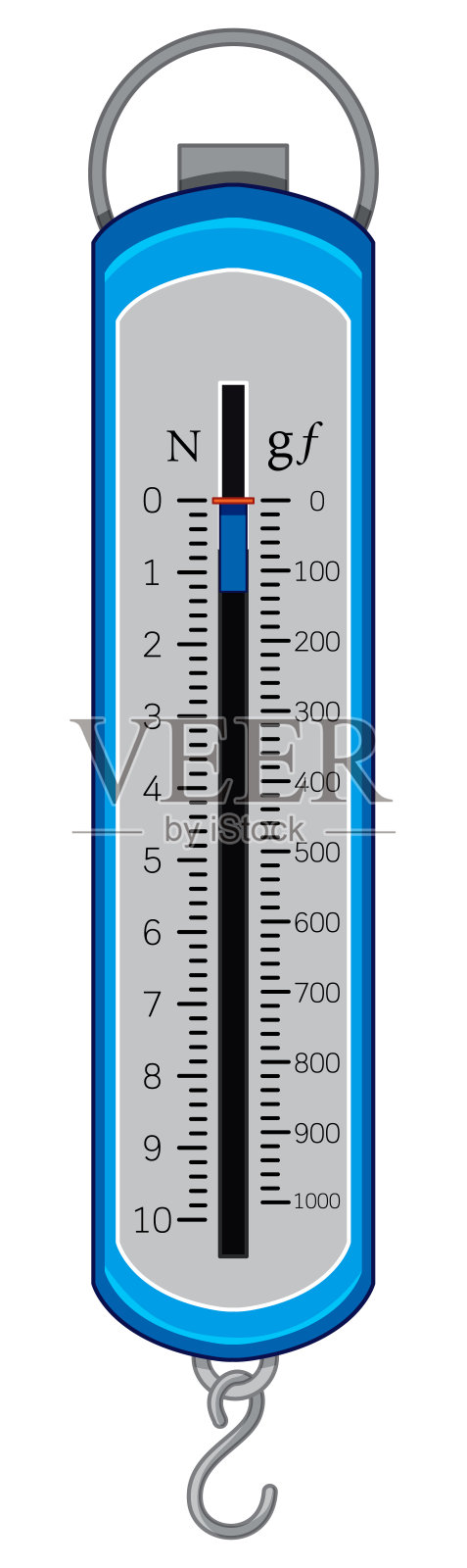 白色背景上的弹簧平衡插画图片素材