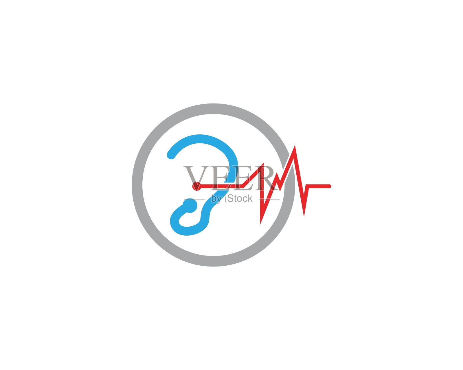 耳朵和符号矢量应用程序图标插画图片素材