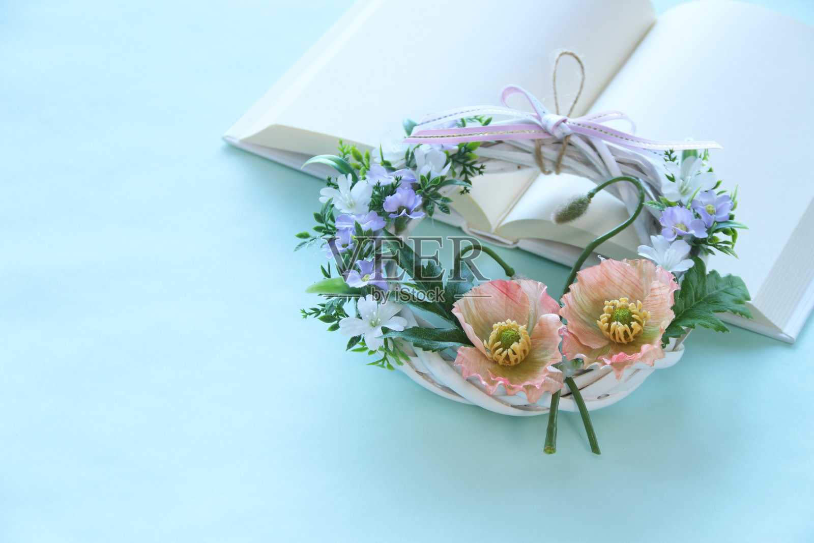 罂粟花圈照片摄影图片