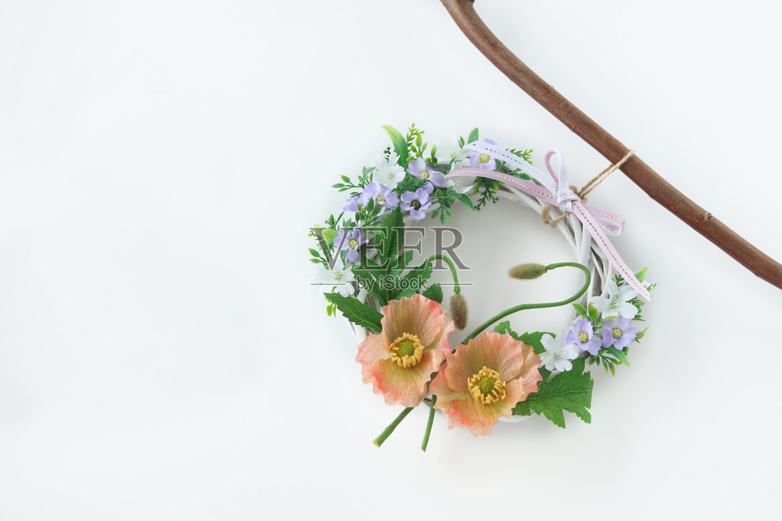 罂粟花圈照片摄影图片