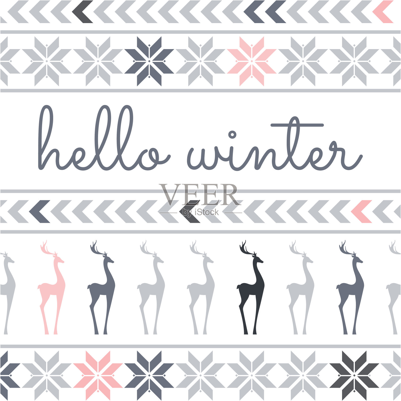 冬季模式插画图片素材