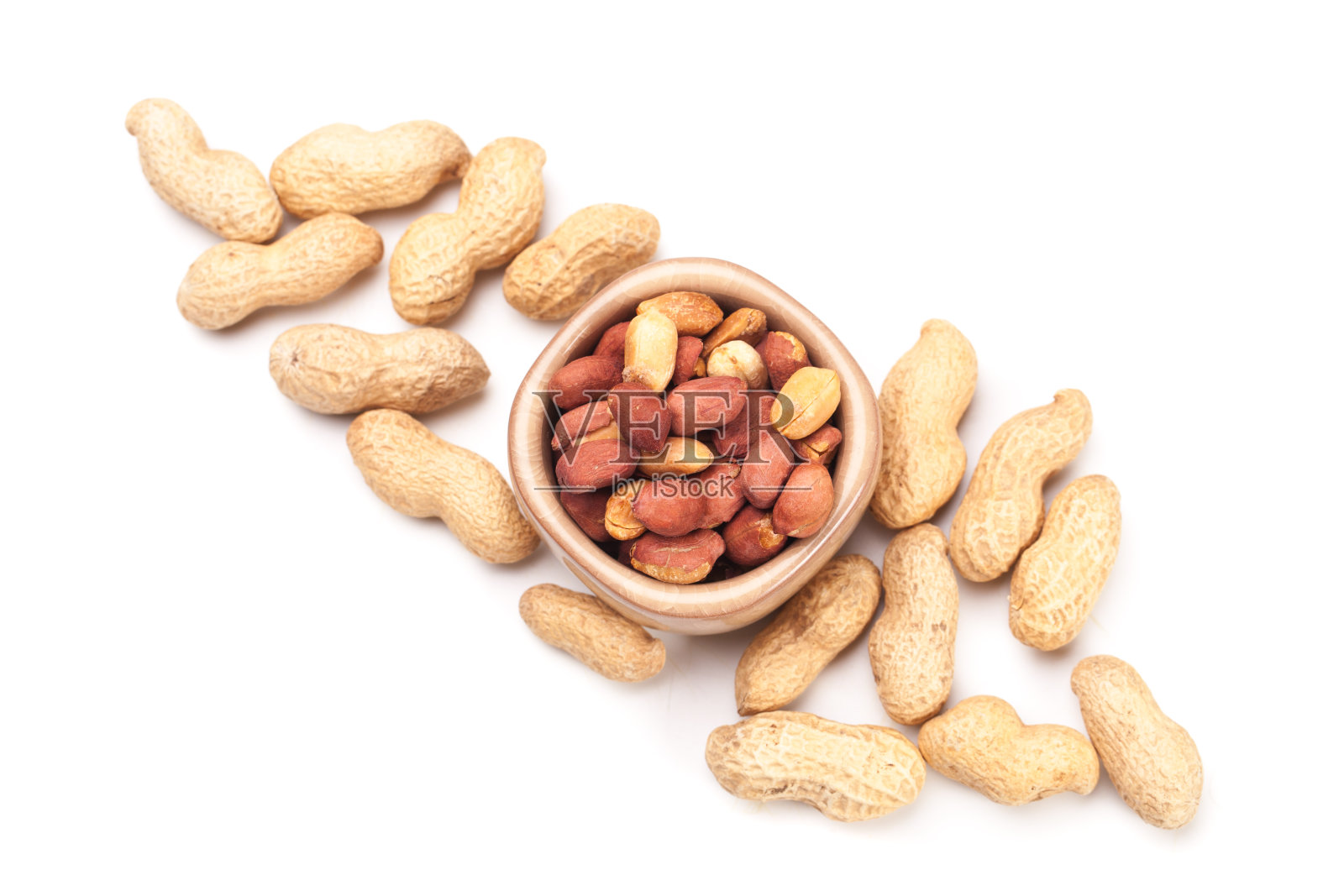 烤花生孤立的白色照片摄影图片