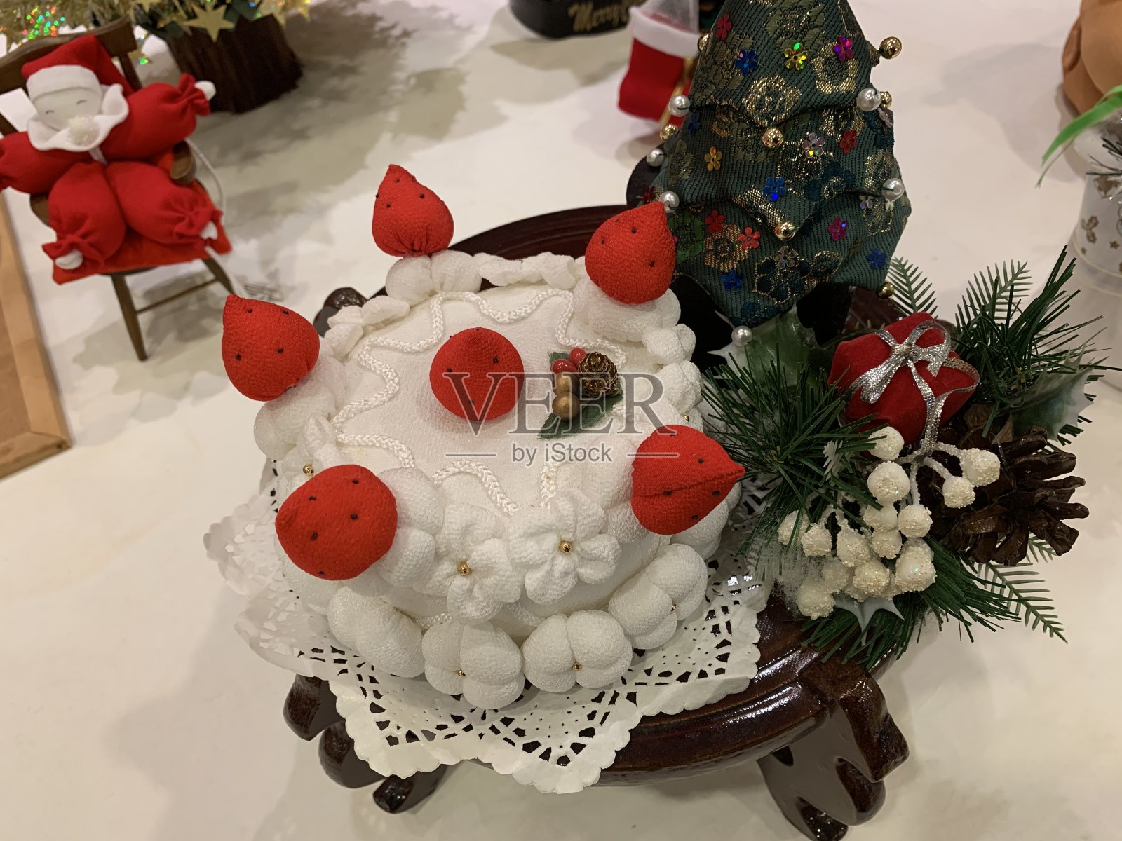 圣诞蛋糕照片摄影图片