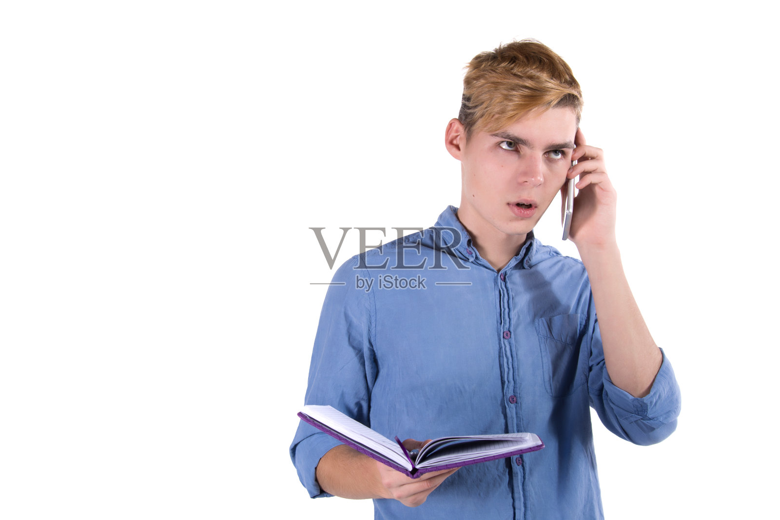 年轻迷人的家伙。学生和考试。照片摄影图片