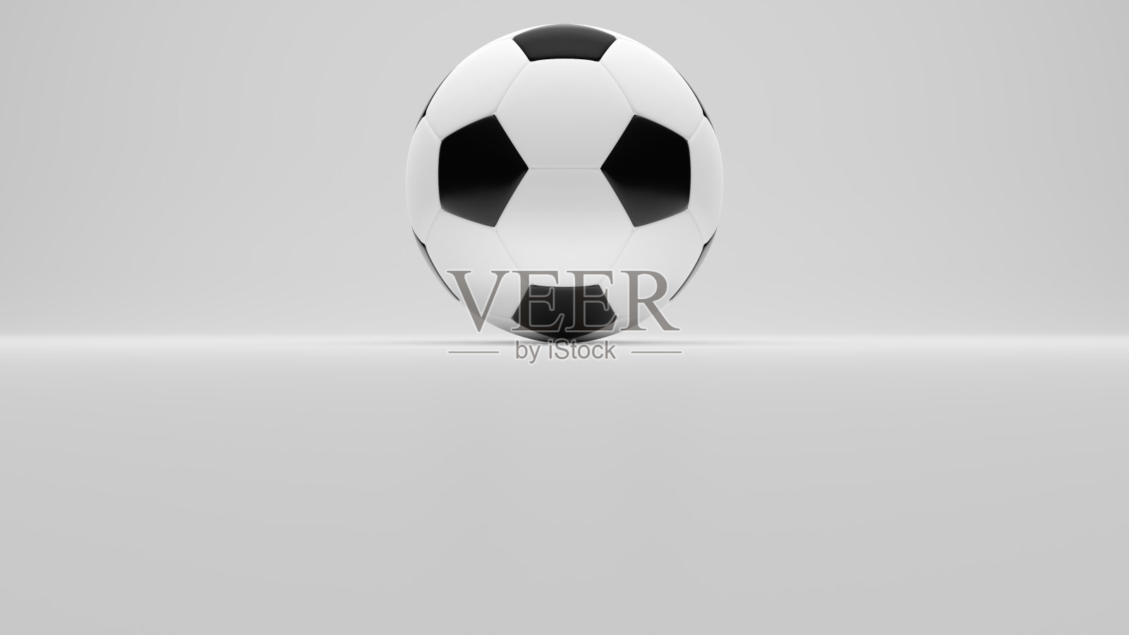 白色背景的足球，底部有文字空间照片摄影图片