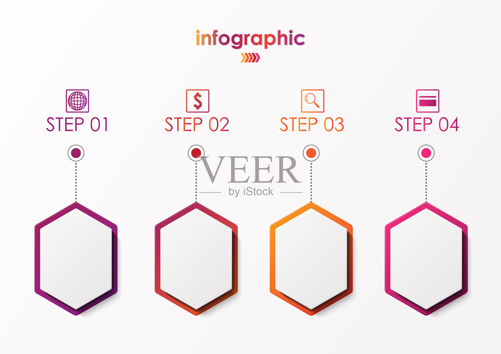现代六角信息图照片摄影图片
