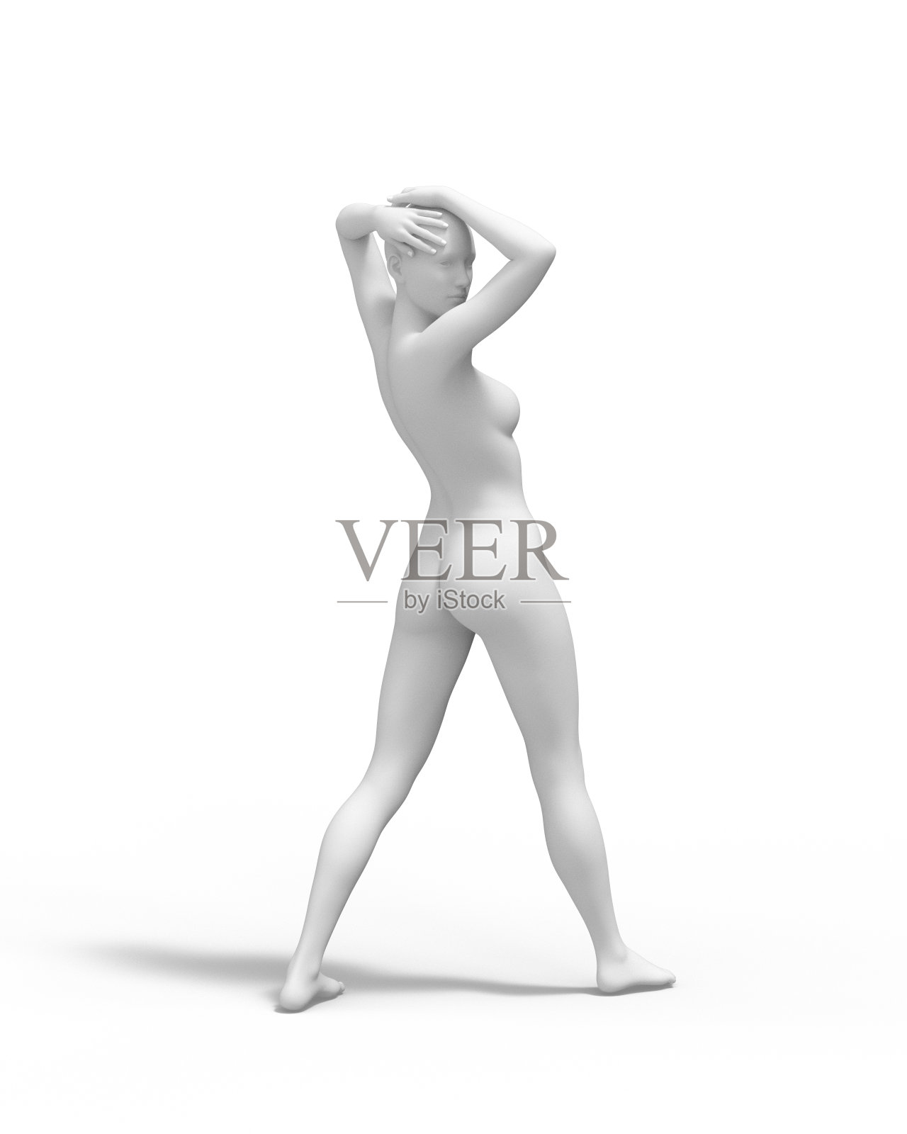 女人人体模型姿态3D渲染照片摄影图片