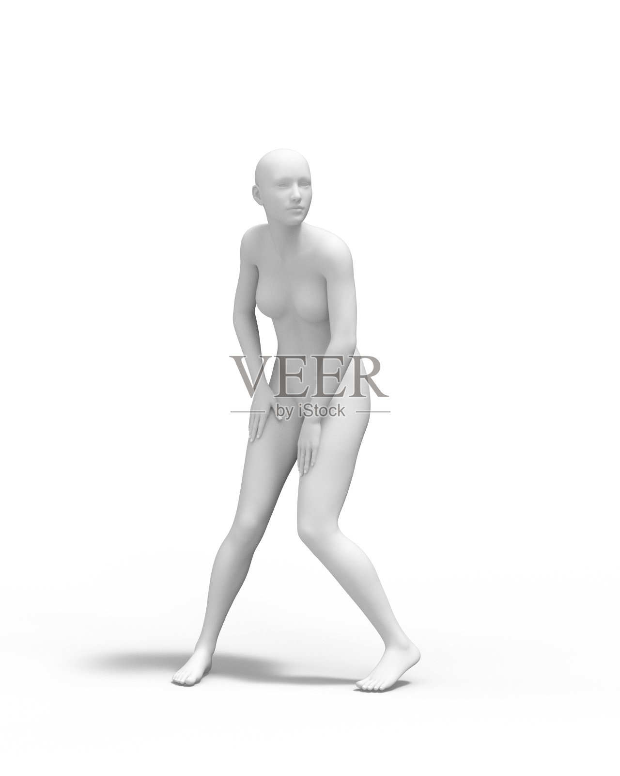 女人人体模型姿态3D渲染照片摄影图片