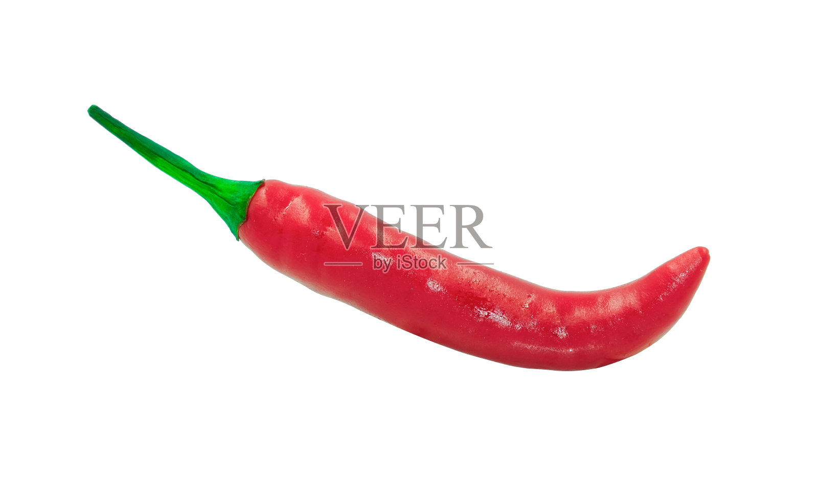 一个红辣椒香料蔬菜药草。孤立的白色背景与剪辑路径照片摄影图片