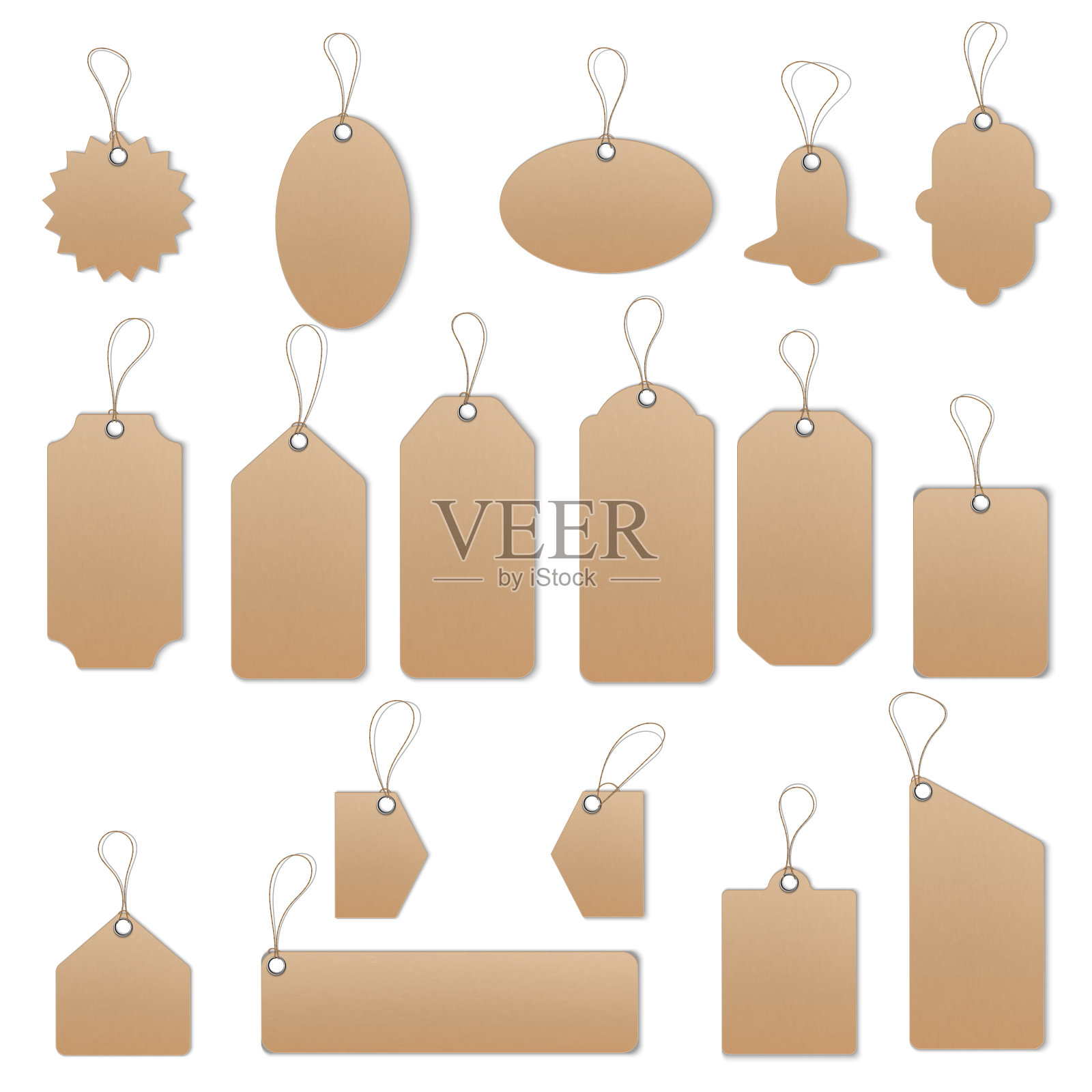 白色背景上的价格标签。插画图片素材