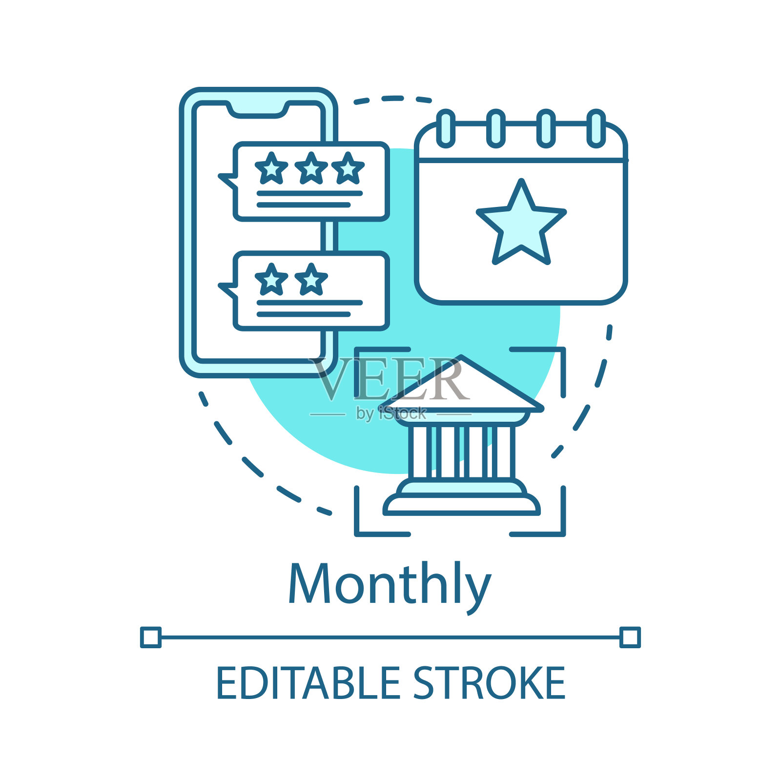 每月概念图标插画图片素材