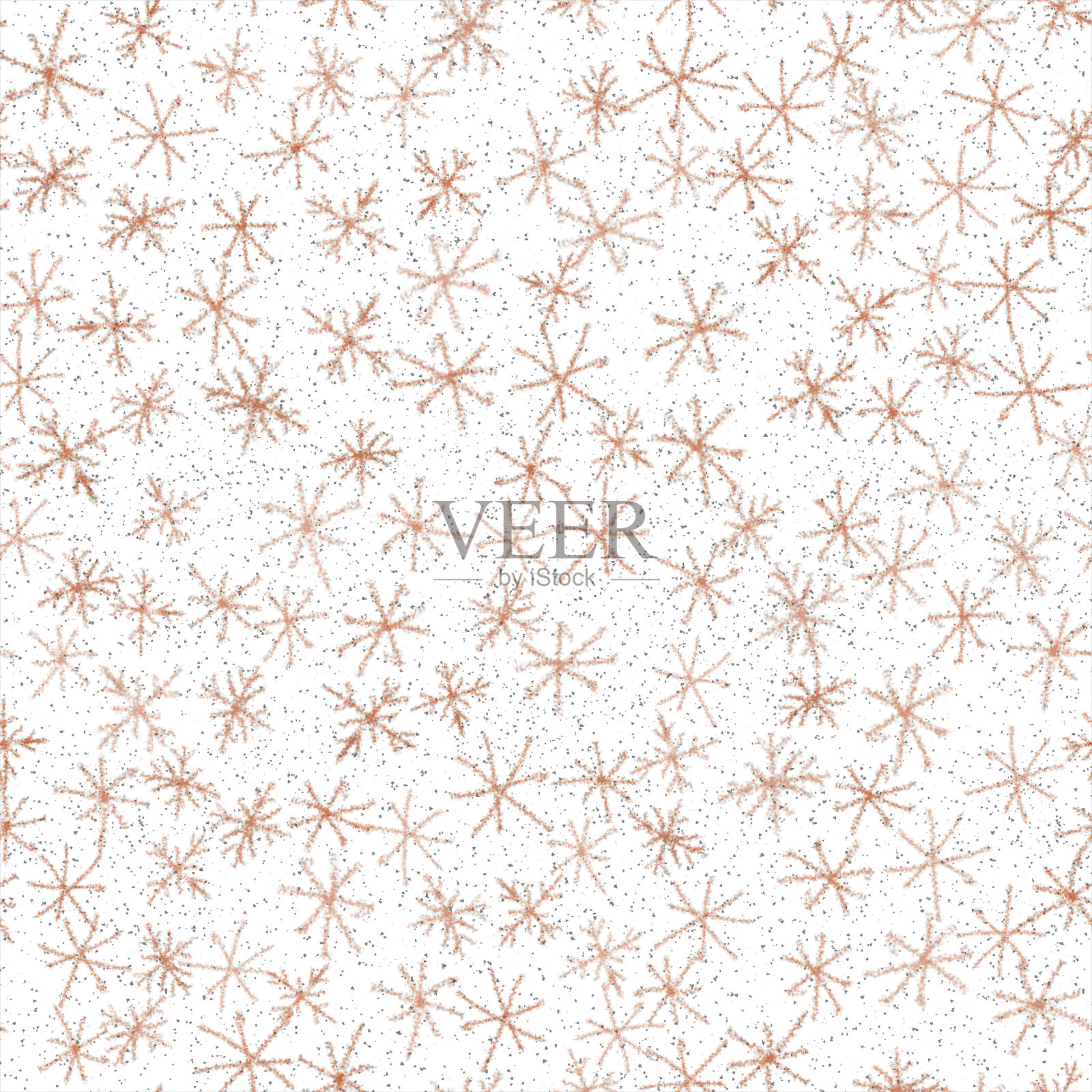 手绘红色雪花圣诞无缝Patte插画图片素材