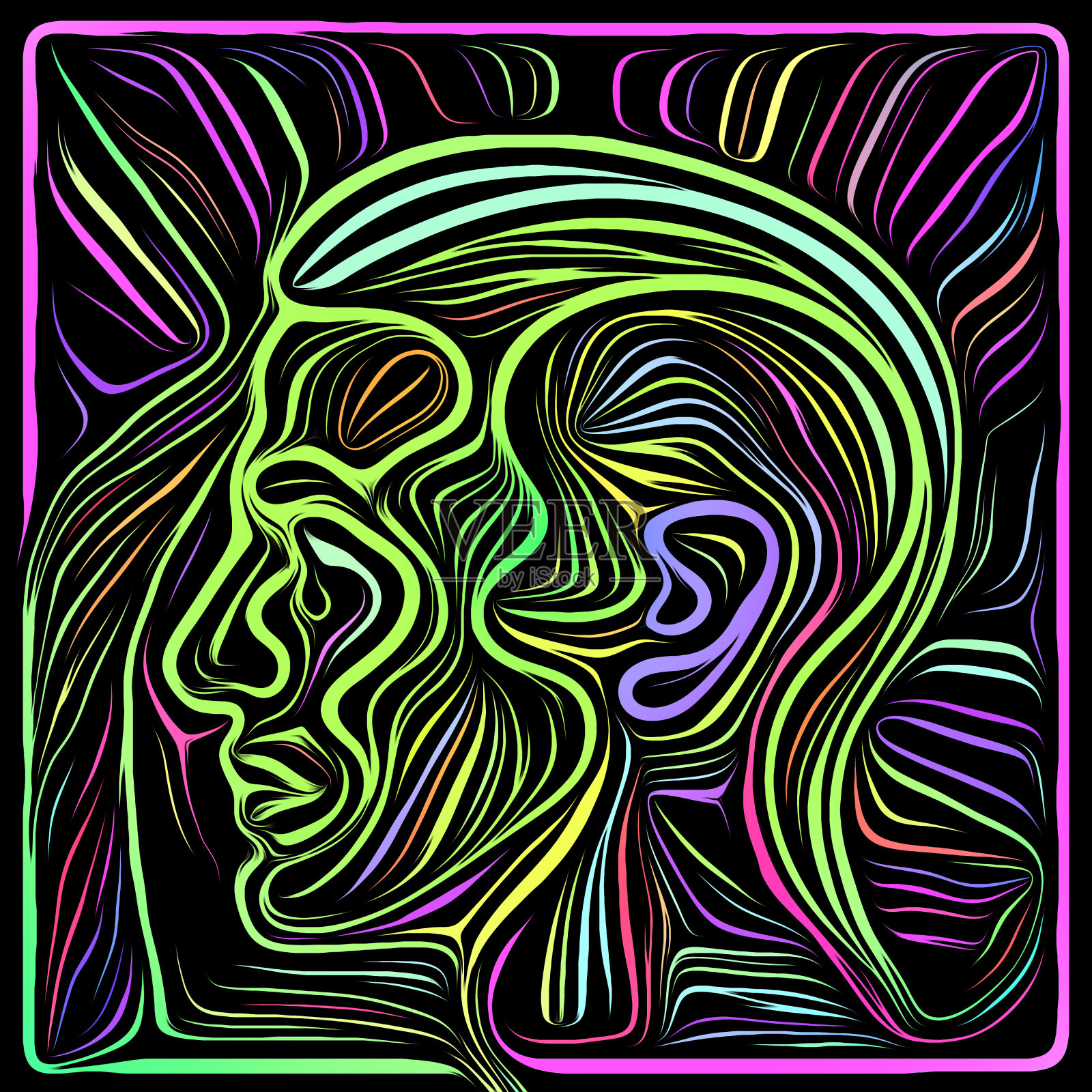 数字木刻设计插画图片素材