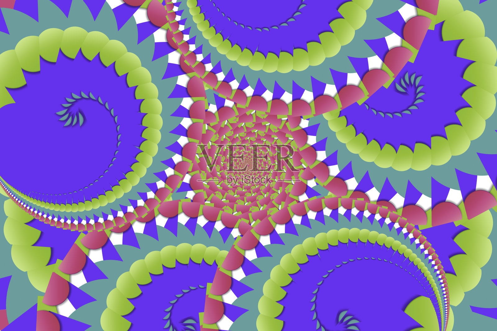 抽象旋转旋转螺旋形状-波普艺术卡通漫画书背景-充满活力的颜色插画图片素材