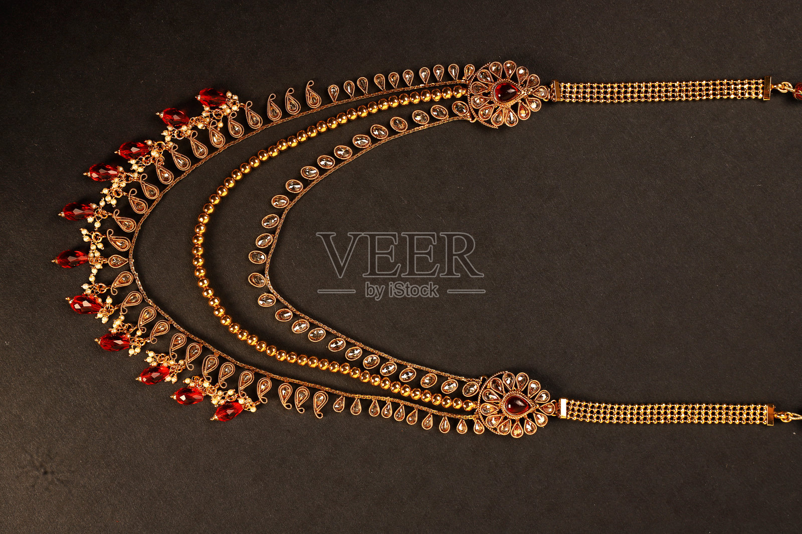 印度珠宝项链。照片摄影图片