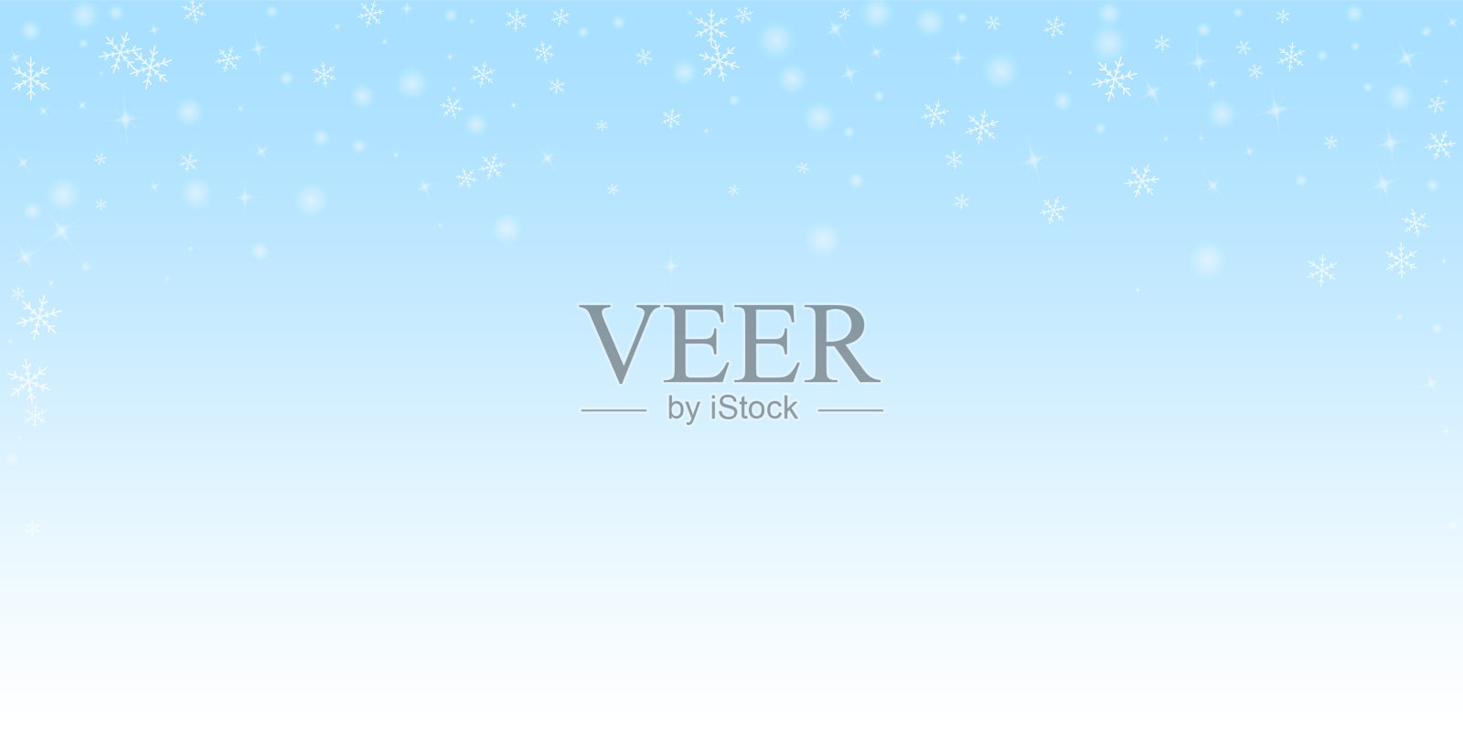 稀疏发光的雪花圣诞背景。微妙的f插画图片素材