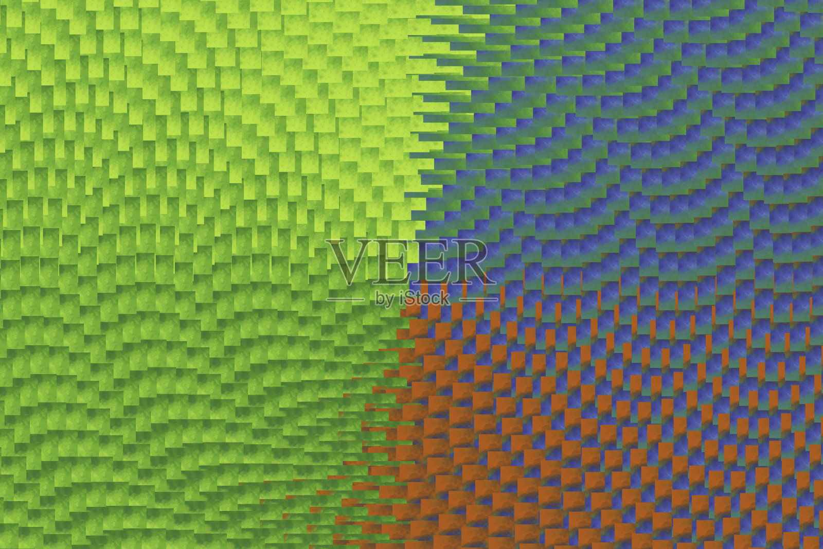 漩涡图案背景绿色黄绿色橙色-纹理效果插画图片素材