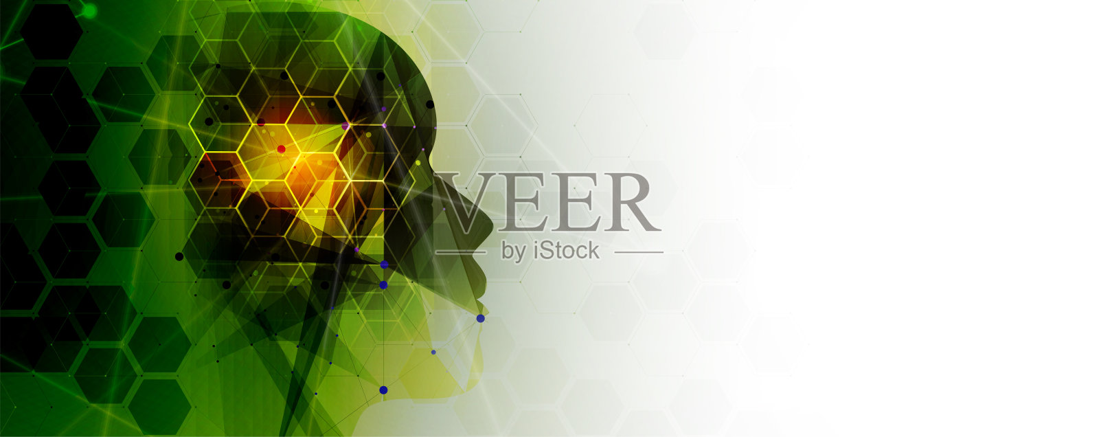 人工智能。网络技术背景。虚拟的概念插画图片素材