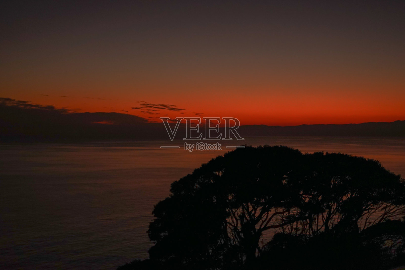 Enoshima的日落和剪影照片摄影图片