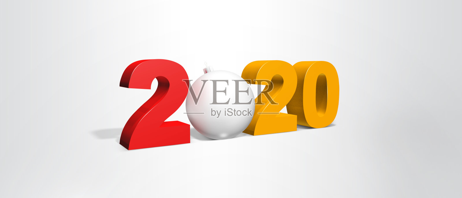 新年快乐3D背景。从2020年开始照片摄影图片
