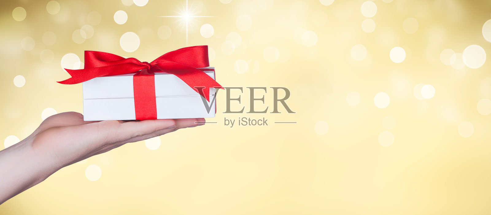 圣诞或新年装饰礼盒照片摄影图片