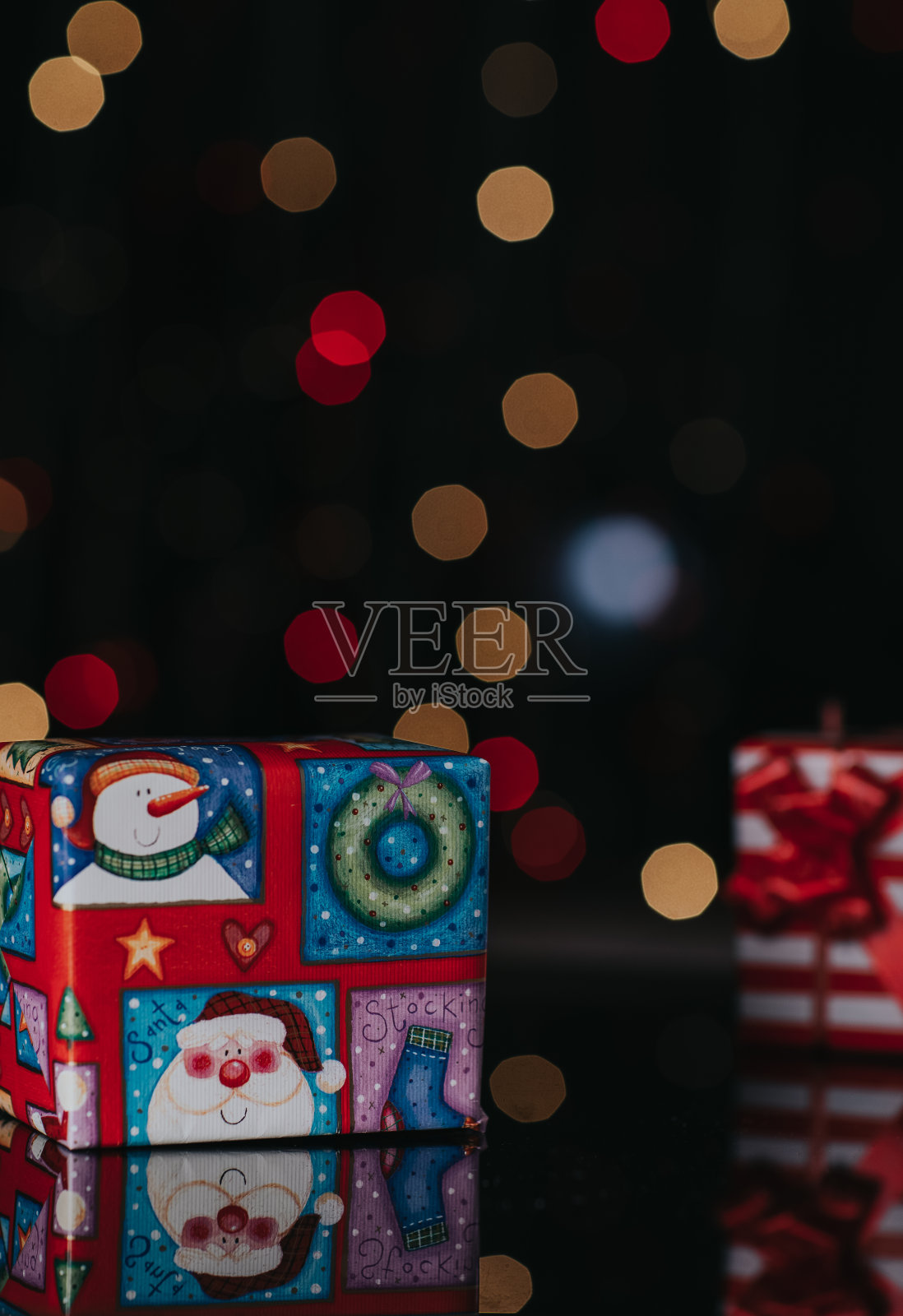 圣诞礼物，圣诞快乐。照片摄影图片