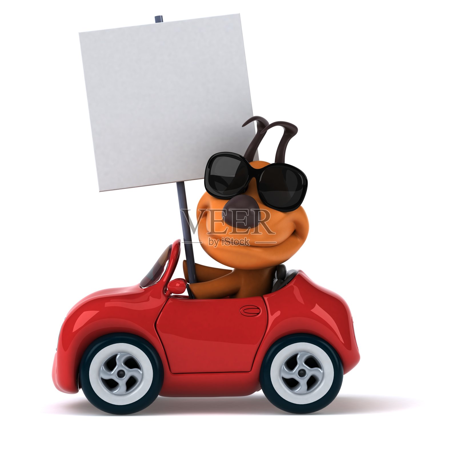 有趣的狗- 3D插图照片摄影图片