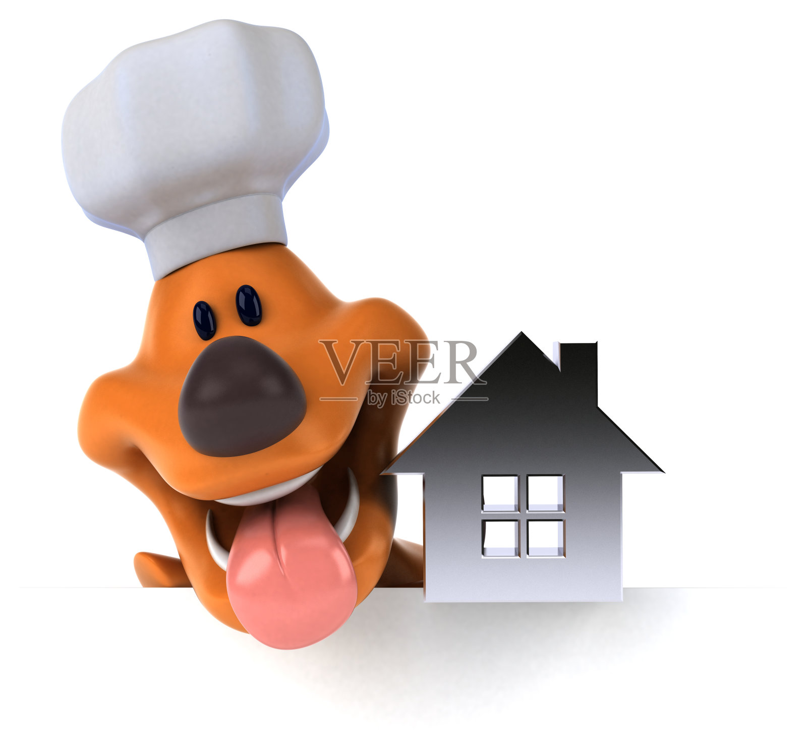 有趣的狗- 3D插图照片摄影图片