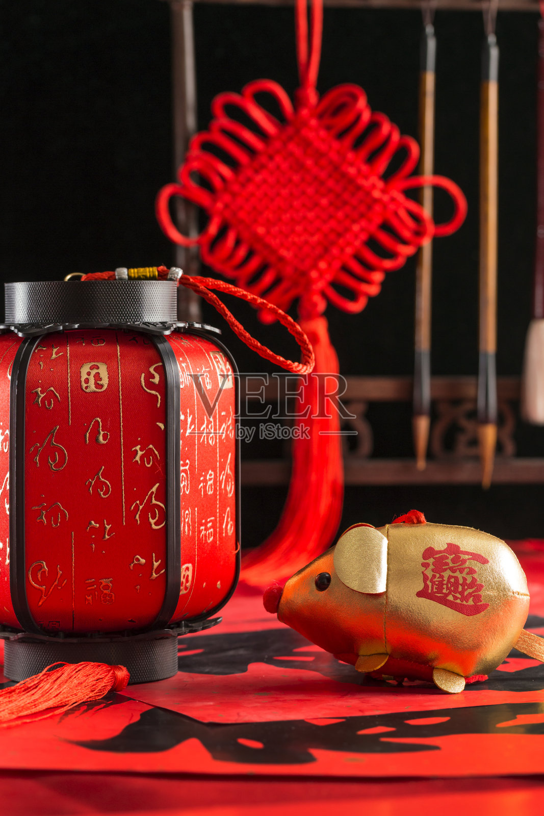 春节背景春节资料(中文翻译:祝福，生意兴隆，生意兴隆，好运和财富，一切都好即好，发财)照片摄影图片