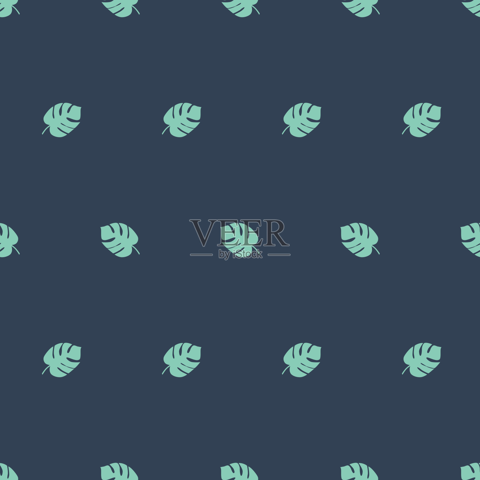 蓬莱蕉无缝模式。男孩绿色灰色背景男性服装热带树叶织物设计重复向量插画图片素材