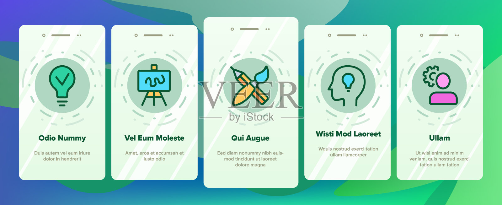 创意面板图标设置向量插画图片素材