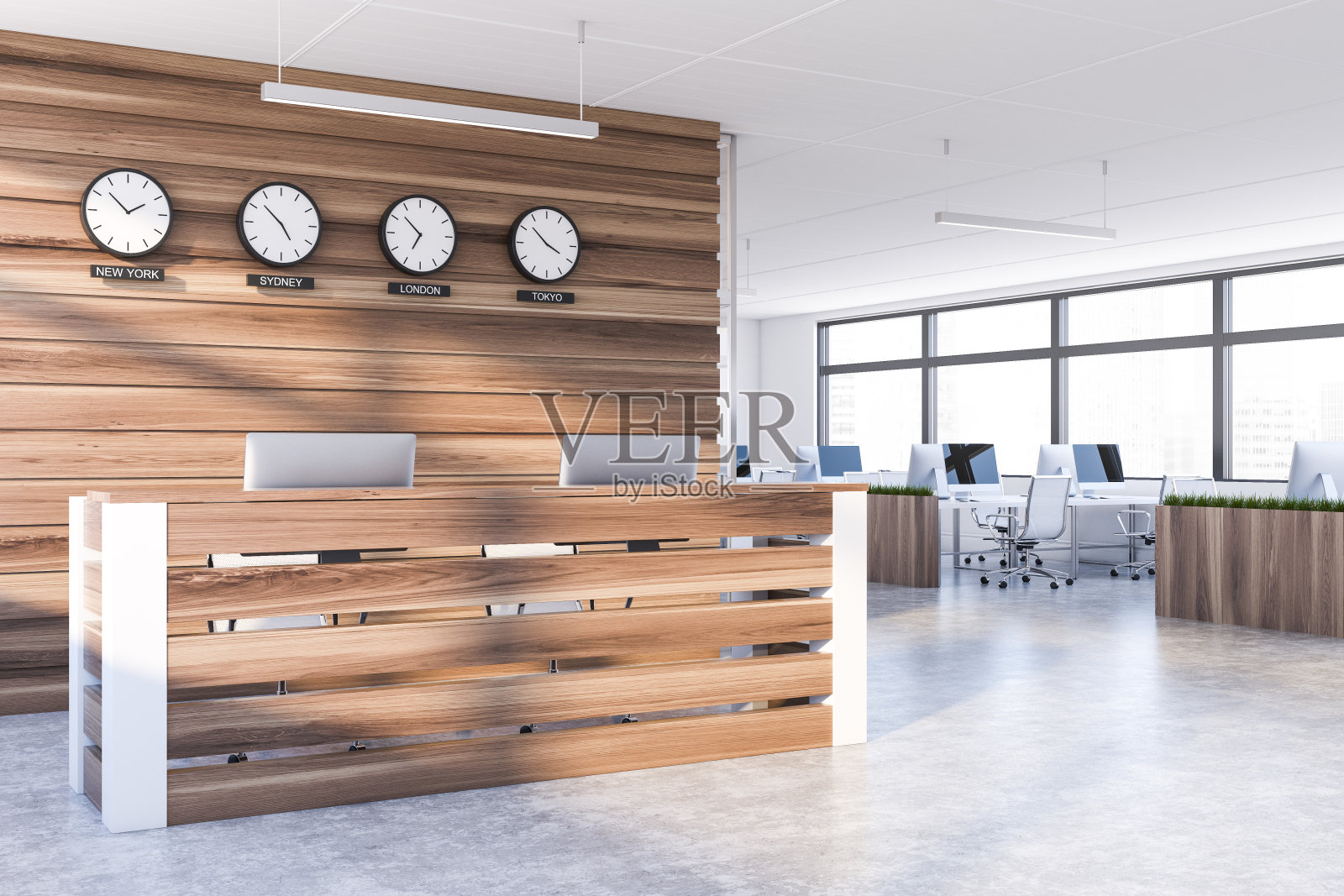 等候室角落，白色办公室，接待处照片摄影图片