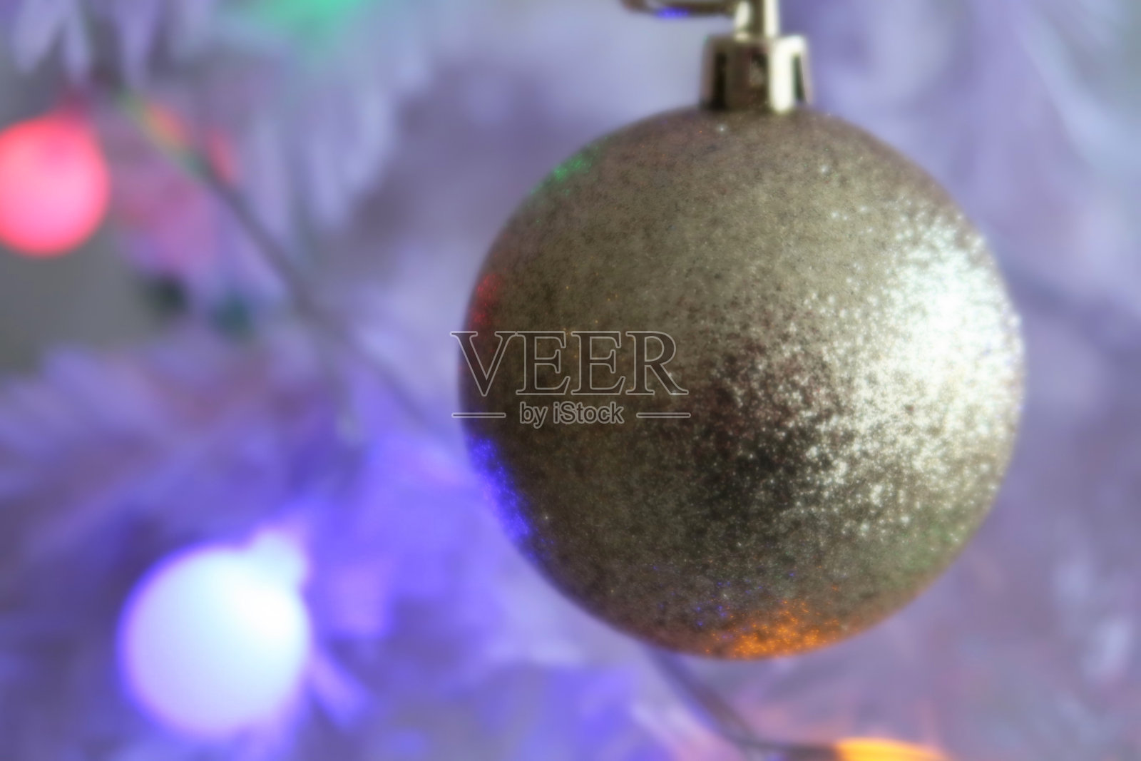 圣诞装饰摆设。柔焦特写。照片摄影图片