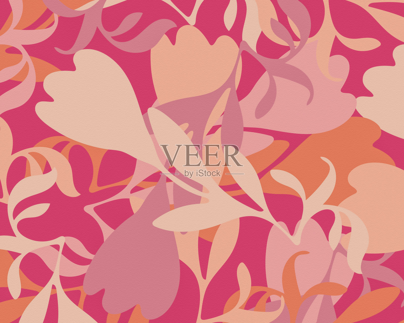 抽象的花朵插画图片素材