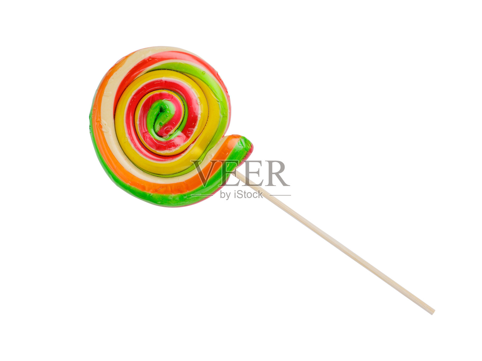 圣诞棒棒糖的螺旋形孤立在白色的背景照片摄影图片