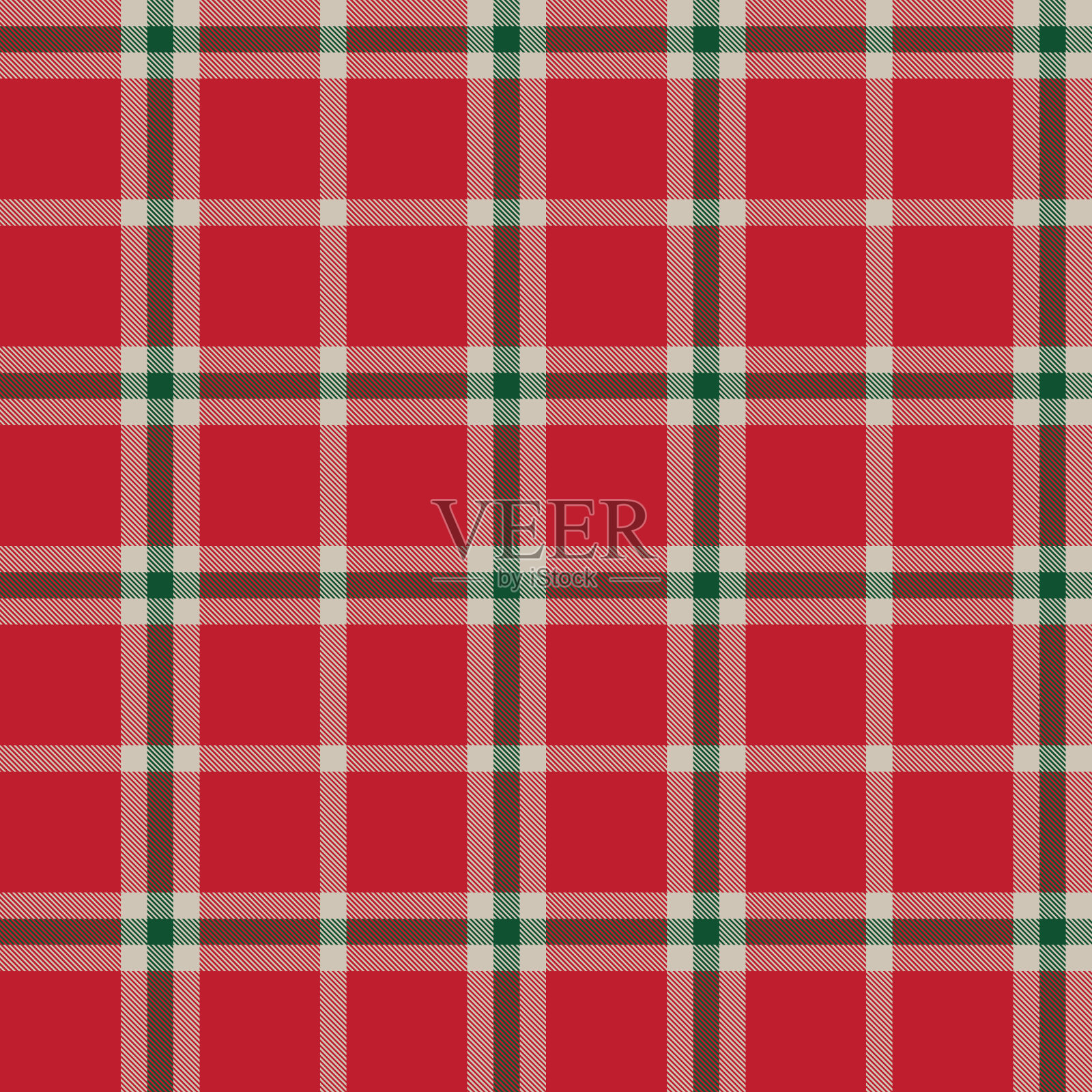 彩色经典现代格子呢无缝印花/图案向量插画图片素材