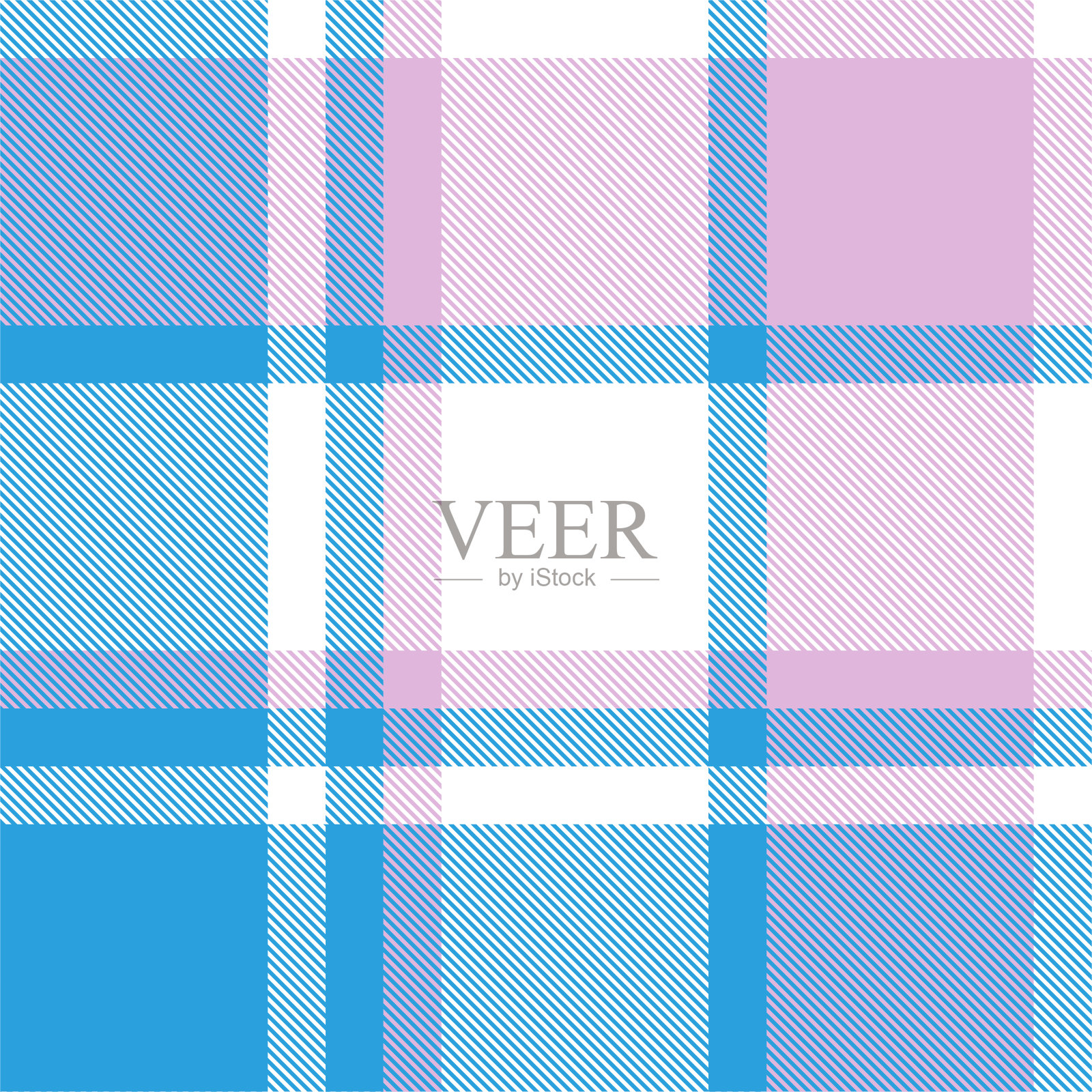 彩色经典现代格子呢无缝印花/图案向量插画图片素材