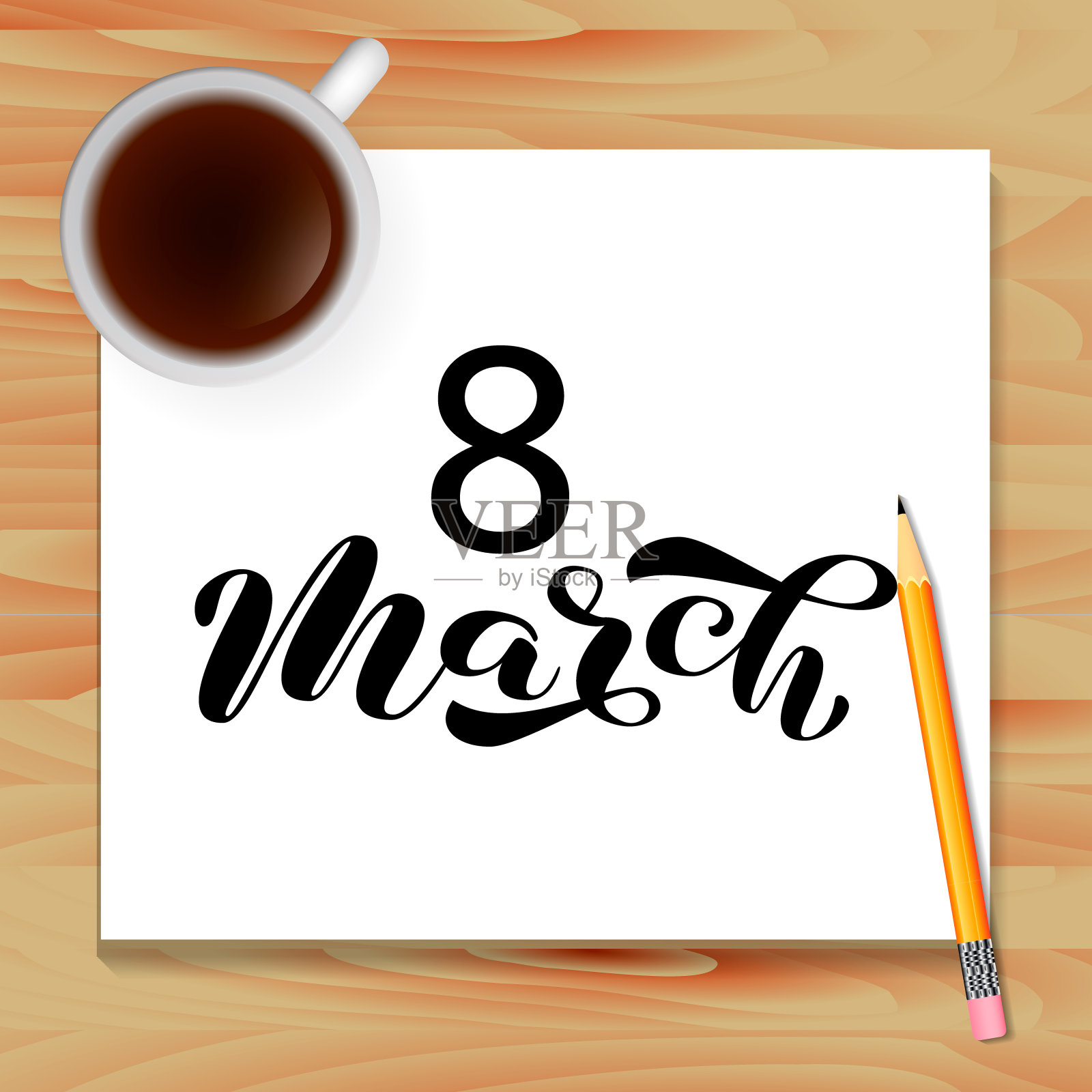 3月8日国际妇女节。矢量股票插图卡片或海报插画图片素材