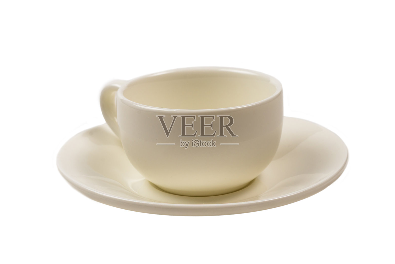 白色的杯子孤立在白色的背景。照片摄影图片