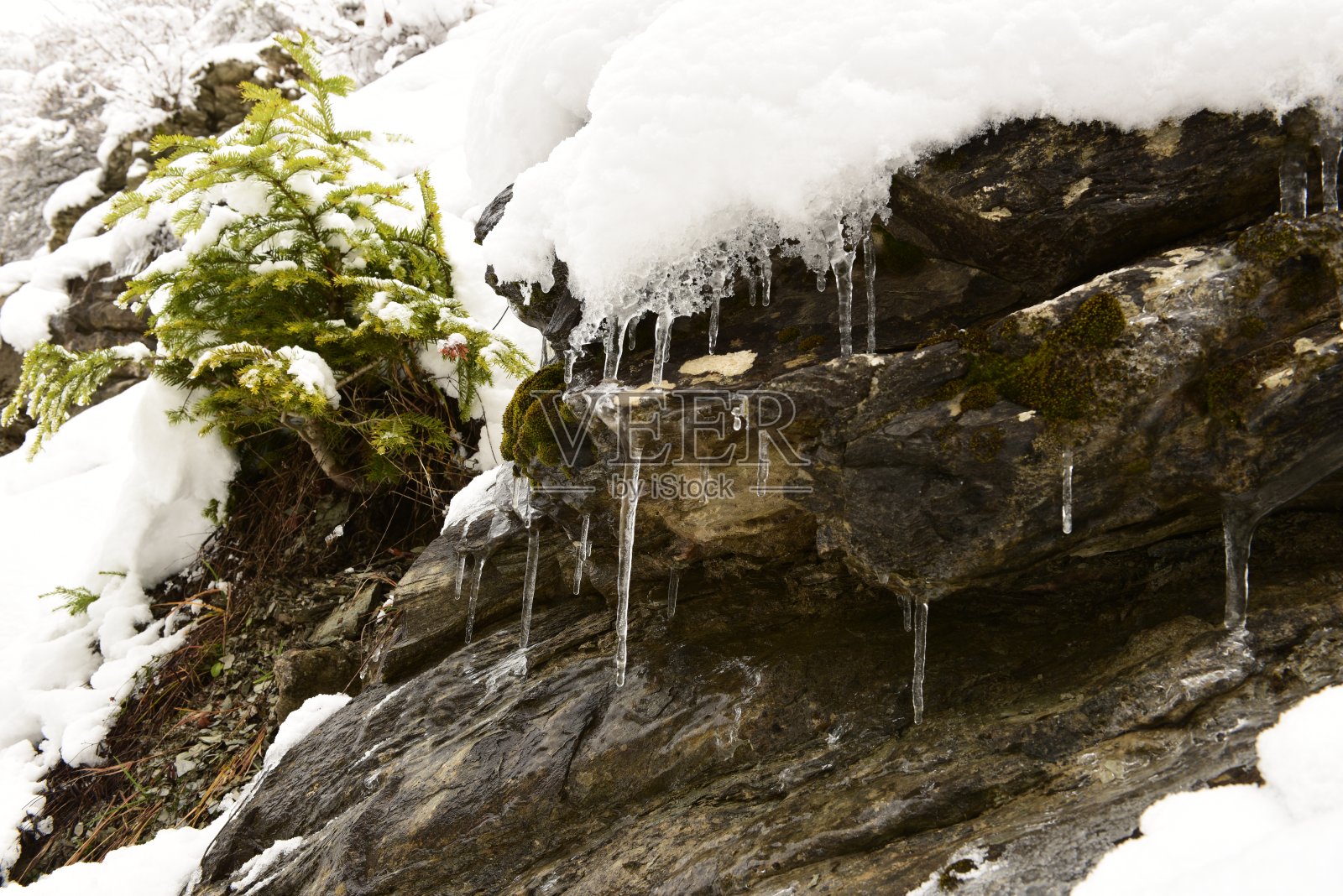 石头上的冰照片摄影图片