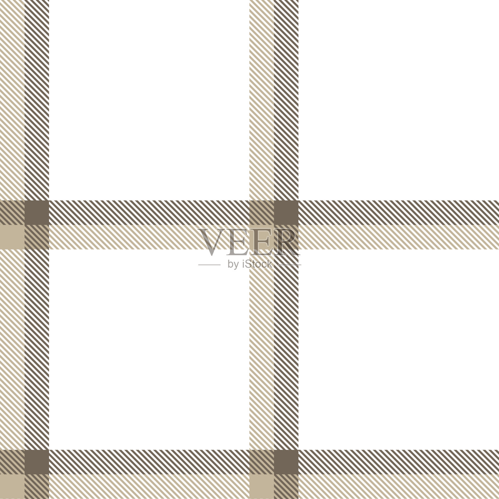 彩色经典现代格子呢无缝印花/图案向量插画图片素材