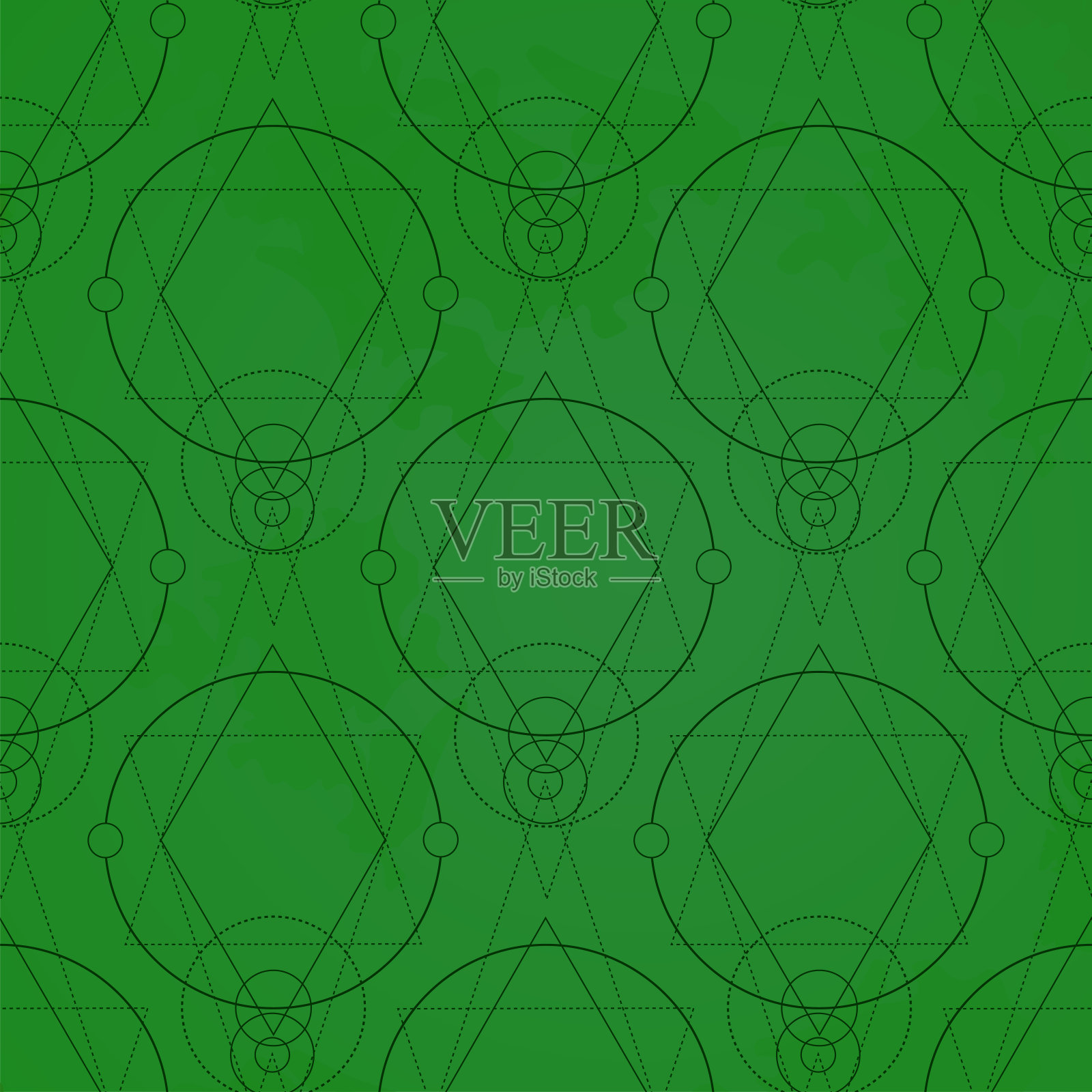 装饰几何无缝图案。插画图片素材