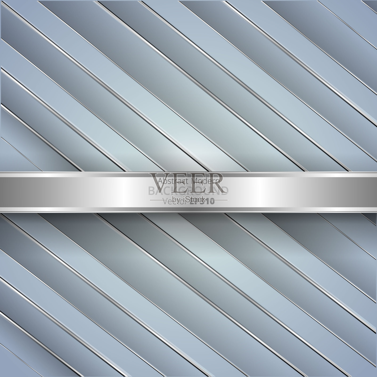 金属银色、灰色和浅蓝色优雅逼真的几何抽象现代矢量背景技术波纹装饰，插画图片素材