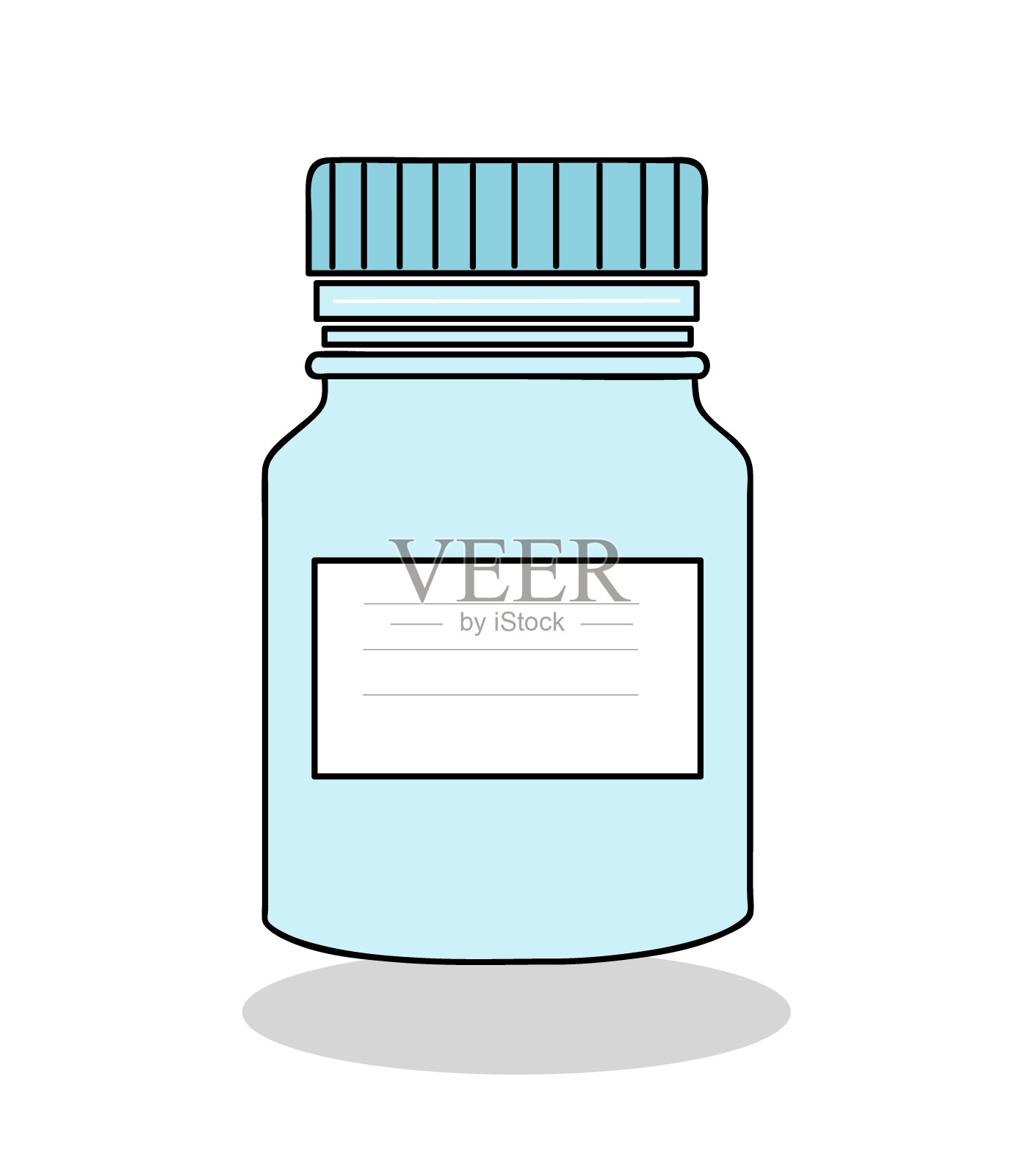 jar的药丸。医用图标。矢量插图。插画图片素材