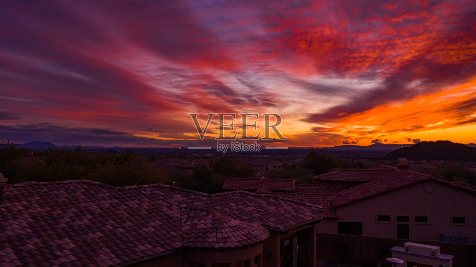 亚利桑那州的日落照片摄影图片