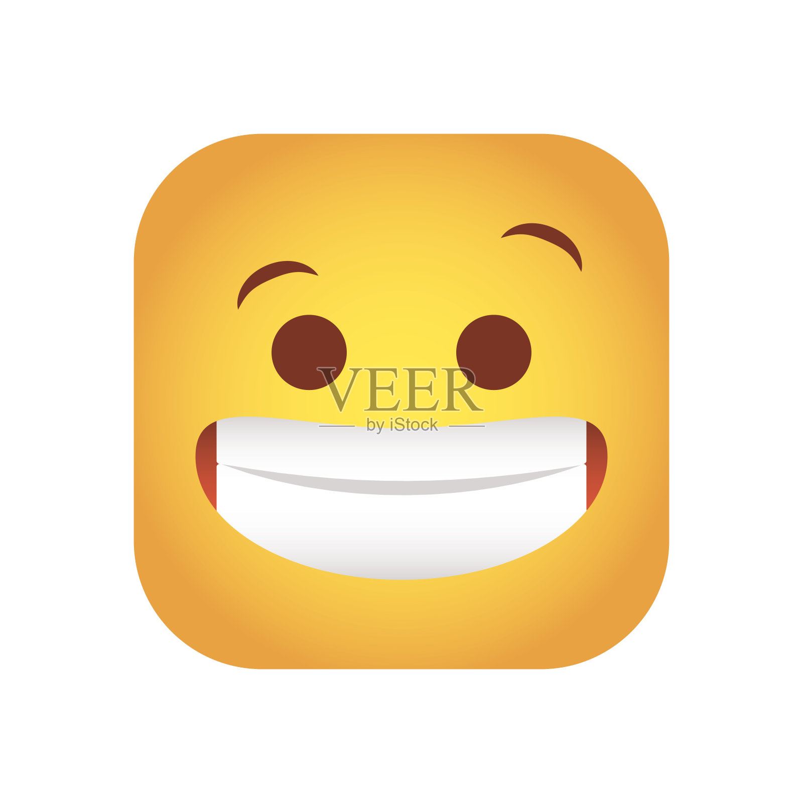 方形表情符号笑脸字符图标插画图片素材