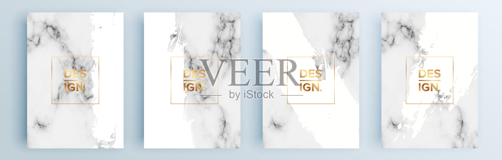 现代抽象封面集，最小封面设计。彩色几何背景，矢量插图。设计模板素材