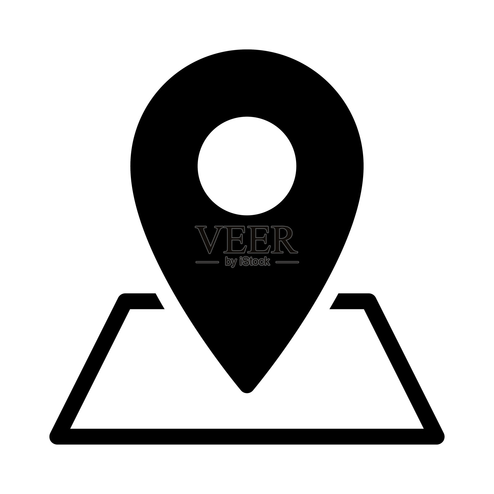 地图上的位置插画图片素材